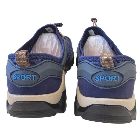 Alcubieree Sport Men's Size 8.5 EU 42 Mesh Sneaker NWB Navy Black - Picture 11 of 14